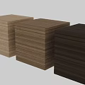 Wood Grain Texture Samples With Decorative Balls In Different Natural Tones 3d model
