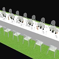 Elegant Formal Dining Table Set with White Flower Bouquets Tableware Wine Glasses and Candle Holders
