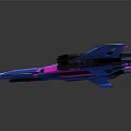 Futuristic Passenger Aircraft With Blue Pink Color Scheme Sleek Design And Large Engines