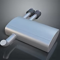 Sleek Silver Metal Car Exhaust Pipe With Dual Tailpipes And Smooth Design