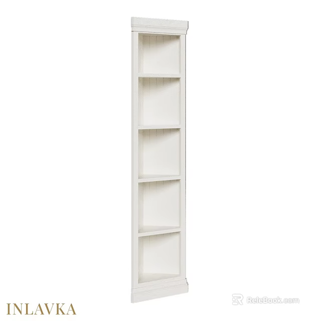 White Storage Shelving Unit With Multiple Open Shelves For Home Organization 3d model 