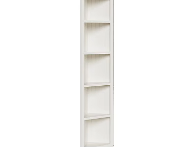 White Storage Shelving Unit With Multiple Open Shelves For Home Organization 3d model
