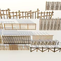 Various Wooden Garden Fences With Different Styles And Natural Designs For Outdoor Use