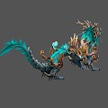 Next Generation Chinese Qinglong Mount Skeletal Skin Animation PBR Process 3d model