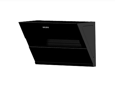 Modern Black Kitchen Range Hood Appliance With Sleek Design And Ventilation 3d model