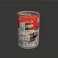 Canned Food Product Featuring Nutritional Label Brand Logo and Ingredients on Packaging