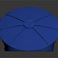 Blue Collapsible Plastic Bucket With Lid For Daily Household Storage