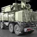 Heavy Duty Military Missile Launcher Vehicle With Green Body Multiple Launch Tubes And Large Tires