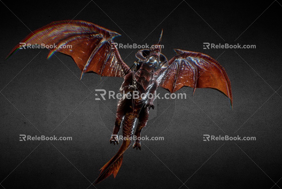 Dragon Dragon Western Dragon Evil Dragon Fire-breathing Dragon with Animated Bones 3d model