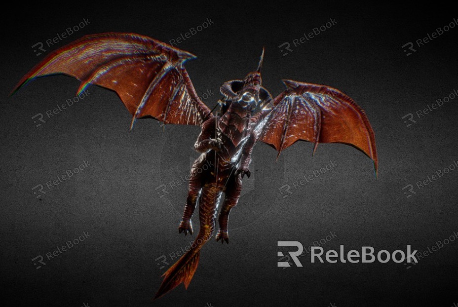 Dragon Dragon Western Dragon Evil Dragon Fire-breathing Dragon with Animated Bones model