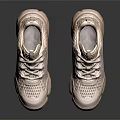 Stylish Pastel Pink Lace Up Mesh Sneakers With Chunky Sole And Breathable Design