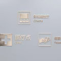 Durable Metal Directional Sign Pendant for Cinema Clinic Tickets in Public Areas