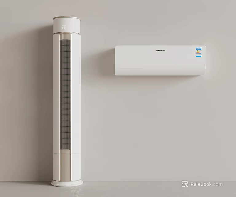 Samsung Floor Standing And Wall Mounted Air Conditioners Modern Design 3d model 
