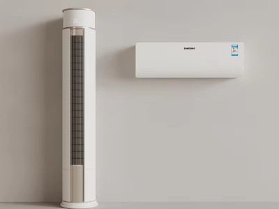 Samsung Floor Standing And Wall Mounted Air Conditioners Modern Design 3d model