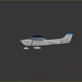 White And Blue Model Passenger Plane With Propeller And X296IN Registration On Wings