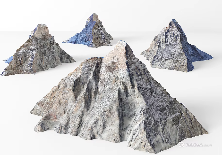 Natural Stone Wood Mountain Models Featuring Realistic Texture And Crafted Details 3d model 