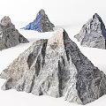 Natural Stone Wood Mountain Models Featuring Realistic Texture And Crafted Details