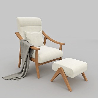 Nordic Single Sofa 3d model