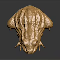 Golden Frog Statue With Textured Surface And Shiny Appearance On Black Base