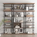 Wrought Iron Display Rack Storage Rack Decorative Cabinet Storage Cabinet Display Cabinet Jewelry Ornaments Combination Books 3d model