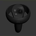 Ergonomic Black VR Controller For Computer Gaming With Interactive Buttons