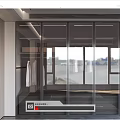 Modern Wardrobe Interior Design With Transparent Glass Doors And Hanging Space