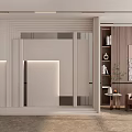Modern Minimalist Foyer Hallway With Subtle Lighting And Stylish Decor