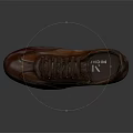 Classic Brown Leather Lace Up Shoes With Durable Sole And Retro Design