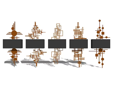 Light Luxury Wall Lamp Wall Lamp Combination 3d model Light Luxury Wall Lamp Wall Lamp Combination 3d model