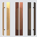 Modern Door Handles With Honeycomb Pattern In Yellow Brown Grey Tones For Home Decor