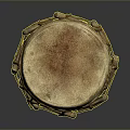 Traditional Wooden Hand Drum With Natural Skin Head And Woven Rope Decoration