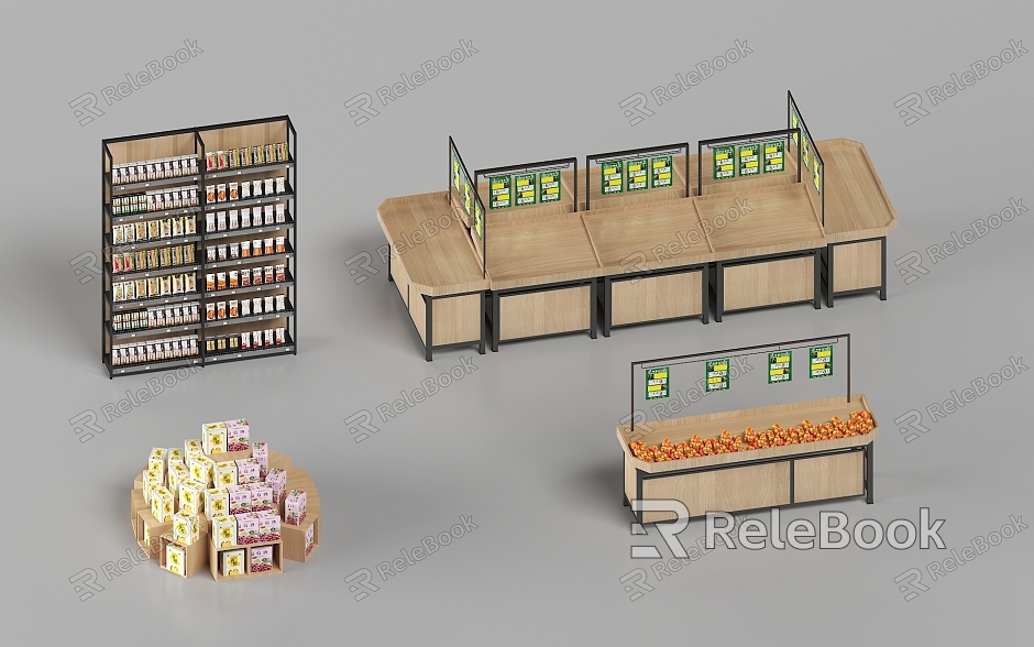 Modern Supermarket Snack House Shelf Supermarket Shelf model