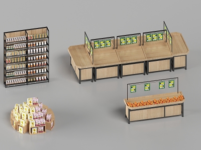 Modern Supermarket Snack House Shelf Supermarket Shelf model