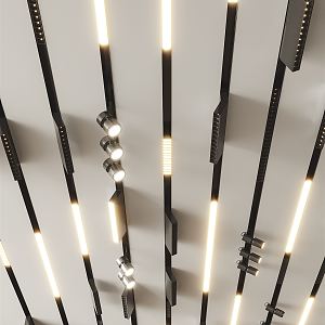 Modern spotlights Magnetic lights Track lights 3d model