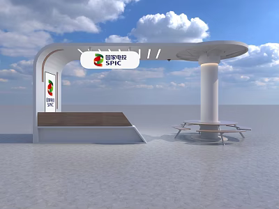 Advertising kiosk modern electronic products 3d model