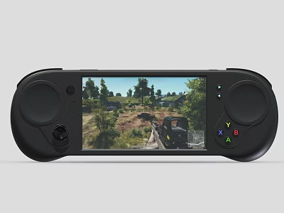 Handheld Gaming Console With Portable Entertainment Design Game Screen Display And Dual Controller Grips 3d model