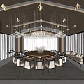 New Chinese Style Box Restaurant 3d model