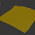 3D Model of Historic Building on Hillside With Surrounding Roads Trees and Green Areas