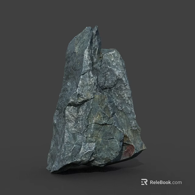 Natural Rough Rock Formation With Textured Surface Irregular Shape And Earthy Tones 3d model 