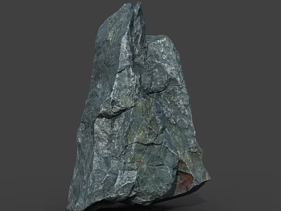 Natural Rough Rock Formation With Textured Surface Irregular Shape And Earthy Tones 3d model
