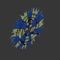 Game Movie Character Design With Skull And Flame Radiant Artwork Elements