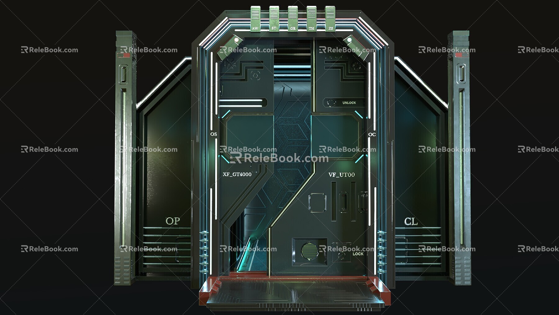 Science Fiction Gate Technology Gate Mechanical Gate 3d model