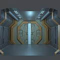 Sci-fi Scene Space Capsule Spaceship Sci-fi Spaceship Cabin Away 3d model