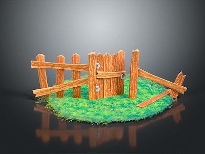 Fence Gate Fence Wall Defense Wall Wooden Fence Iron Fence Floriculture Fence Iron Fence Railing 3d model