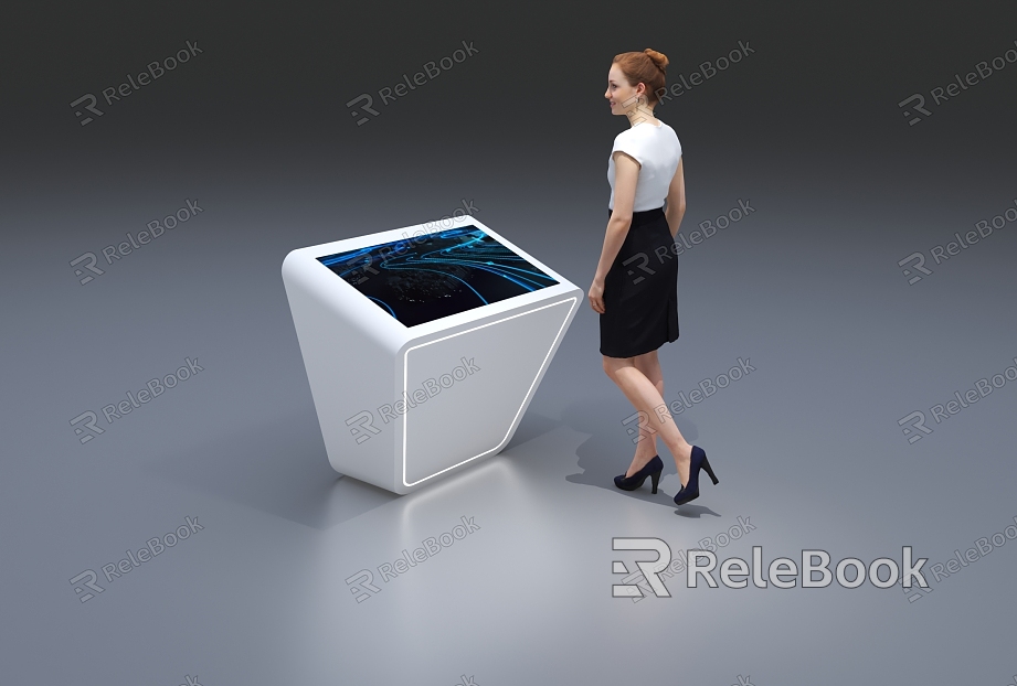 Modern all-in-one interactive display stand model