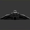 Futuristic White And Black Sleek Spaceship With Mechanical Details And Armored Design