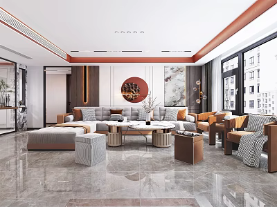 Light Luxury Restaurant Simple Guest Restaurant Guest Restaurant 3d model