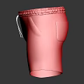 Red Casual Shorts With White Drawstring For Comfortable Everyday Wear