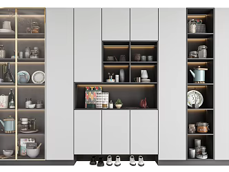 Modern Shoe Cabinet Decorative Side Cabinet 3d model