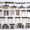 Traditional Chinese Paifang Gateways With Ancient Architectural Wooden Structures and Classic Roof Designs